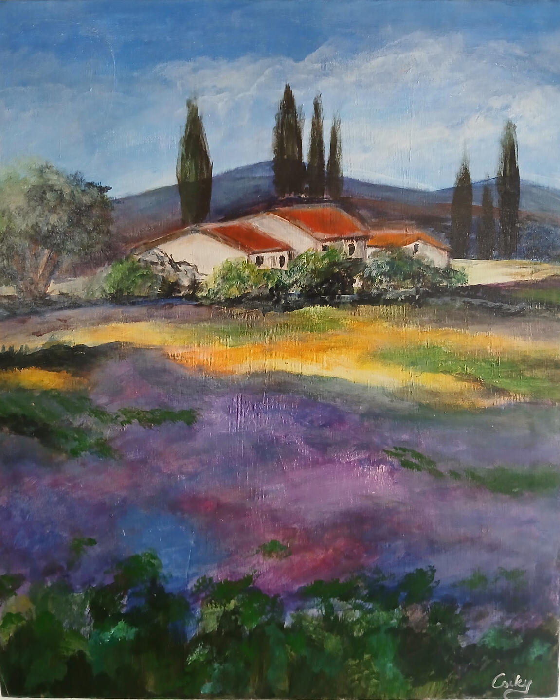 Tuscan Lights Atmospheric Mediterranean landscape capturing warm light, tranquility, and the timeless character of the countryside.